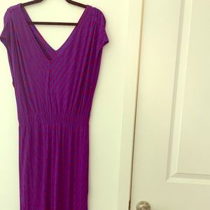 Striped maxi dress - elastic